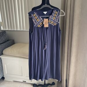 NWT Mason & Belle coin Hem Dress Boho tassel  Indie Festival Artsy XL